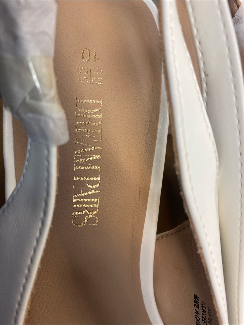 Dream Pairs White Slingback Heels